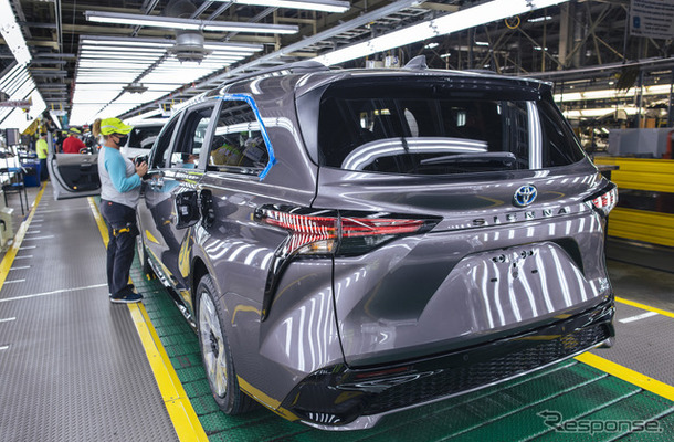 トヨタ自動車の米インディアナ工場で生産されるシエナ