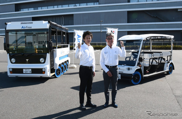 ブリヂストンの太田正樹氏（左）と岩淵芳典氏（右）