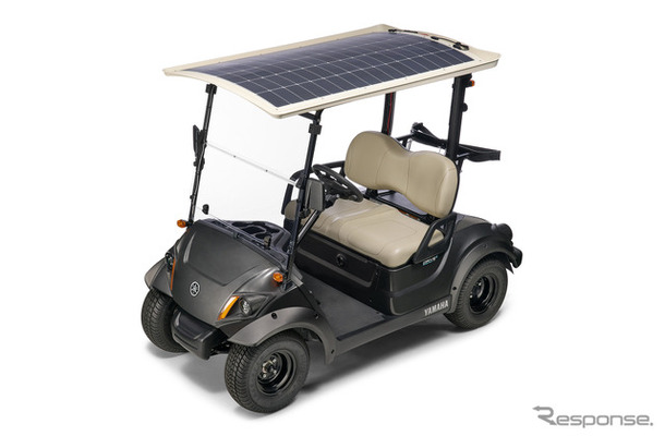 ヤマハ発動機のDR2-PTV ランドカーをベースにした太陽光パネル搭載の実験用車両