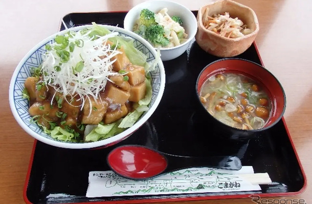 信州高野豆腐と豚肉のあんかけ丼