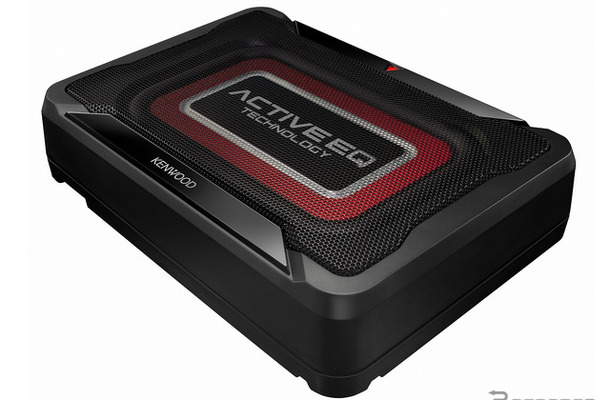 「小型・薄型のパワードサブウーファー（チューンナップサブウーフアー）」の一例（ケンウッド・KSC-SW12EQ）。