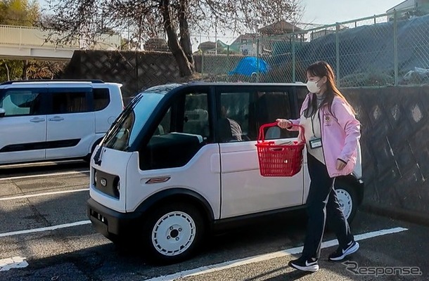東広島市における実証開始初日の様子（業務利用イメージ）
