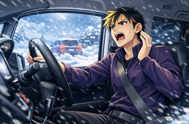 大雪や積雪・凍結路での自動車運転（イメージ）