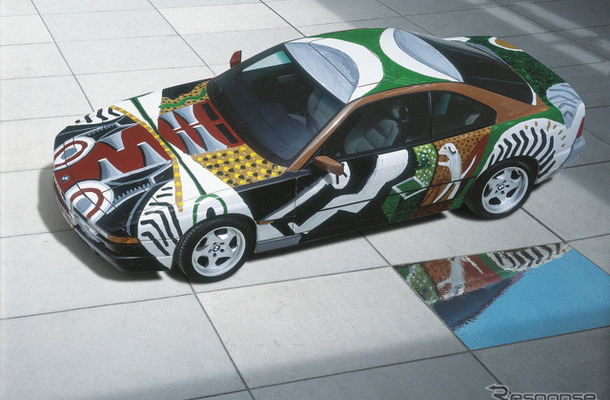 デイヴィッド・ホックニーによるBMWアートカー（1995年製8シリーズ）