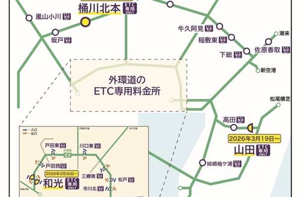 ETC専用料金所として運用開始する料金所