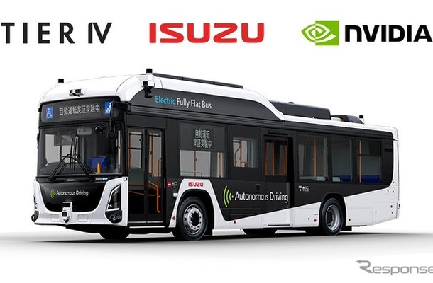 自動運転レベル4バスをティアフォーといすゞがNVIDIAと共同開発