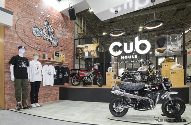 「Cub HOUSE（カブハウス）」をイメージした展示風景（大阪モーターサイクルショー2026）