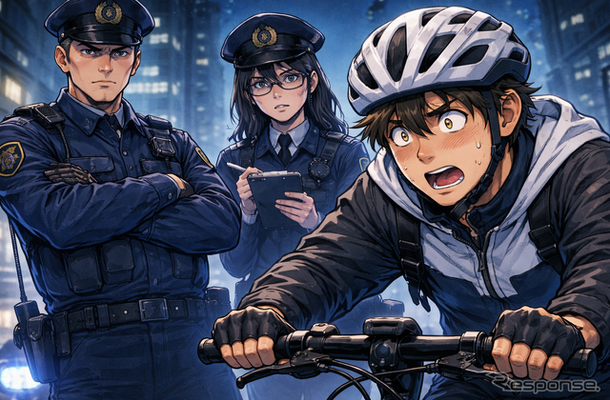 自転車に青切符（イメージ）