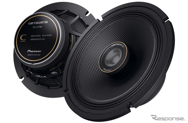「コアキシャルスピーカー」の一例（カロッツェリア・TS-C1740）。