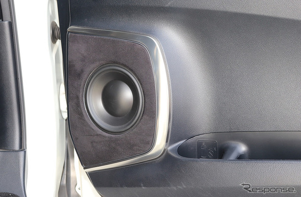 「パワーアンプ内蔵DSP」にてシステムが構築されたオーディオカーの一例（製作ショップ:イースト＜大阪府＞）。