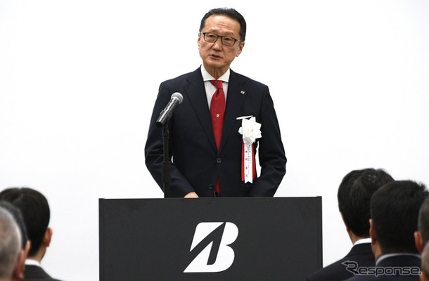 冒頭挨拶をした　 代表執行役　副社長BRIDGESTONE EAST CEO の田村亘之氏