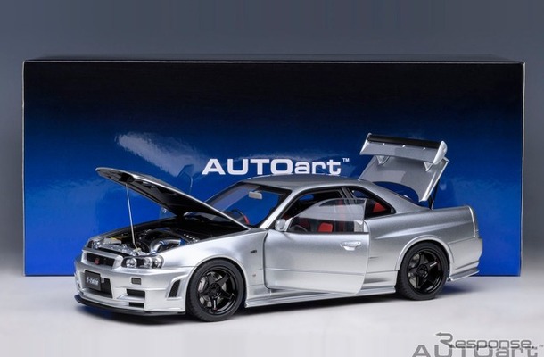 AUTOart製「ニスモ R34 GT-R Z-tune シルバー」の1/18スケールモデル