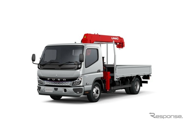 三菱ふそう『eキャンター』改良新型のクレーン専用シャシ