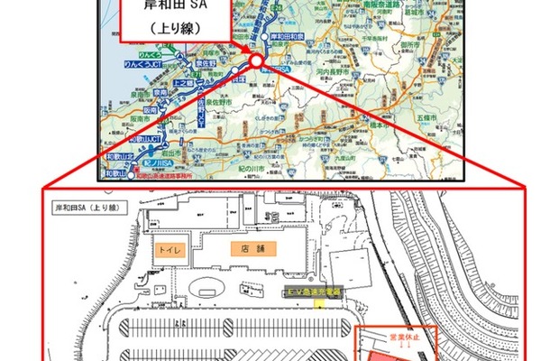 阪和道・岸和田SA上り線のガスステーション