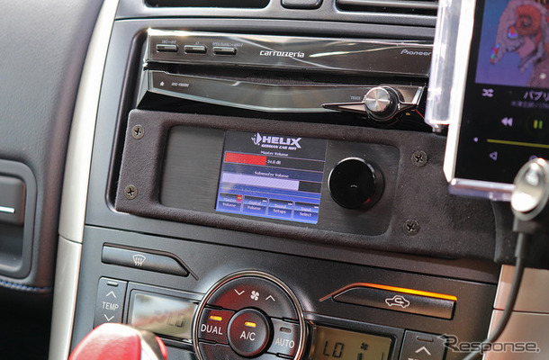外付け「DSP」がシステムに組み込まれたオーディオカーの一例（製作ショップ:レジェーラ＜静岡県＞）。