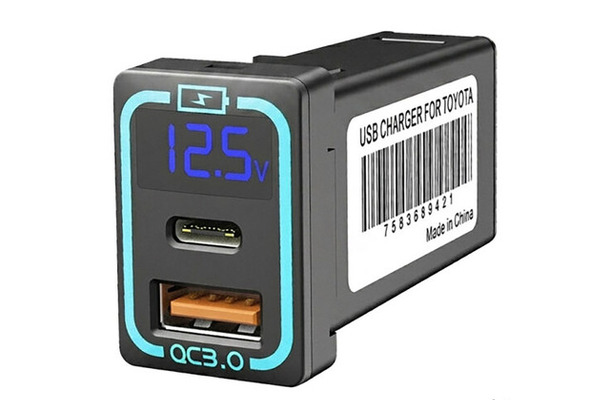 MAXWIN トヨタ車専用USBカーチャージャー『K-USB02-T1B』