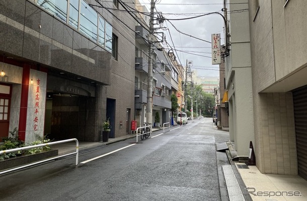 生活道路の例：法定速度30km/h