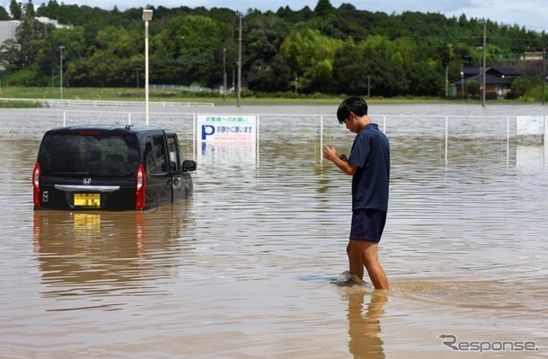 千葉県で記録的豪雨（8月14日、千葉県大網白里市）