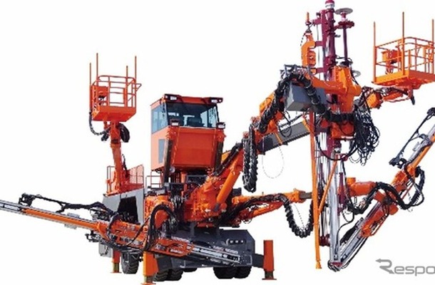 「トミカ No.136 古河ロックドリル ボルティンガー（B32RL）」