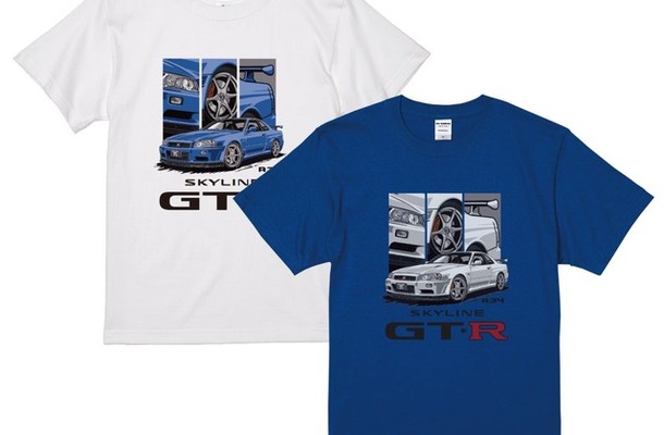 「SKYLINE GT-R (R34) Tシャツ」
