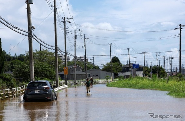 千葉県で記録的豪雨（8月14日、千葉県大網白里市）