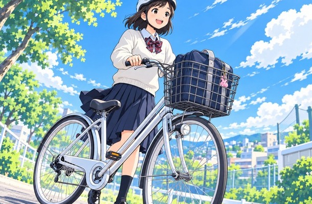 自転車通学（イメージ）