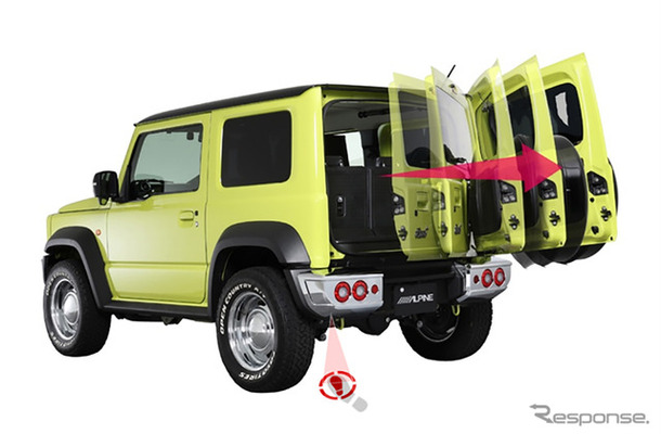 アルパインニューズ、ジムニー専用電動リアゲート用フットセンサー