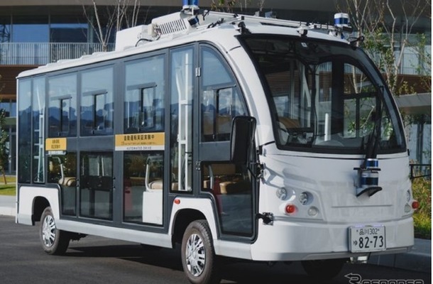 実証実験で使用する自動運転バスのイメージ