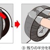 タイヤに被せるだけの簡単取り付け