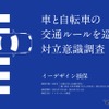 「車と自転車の交通ルールを巡る対立意識調査」