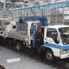 東村山駅付近連続立体交差事業施設見学会に展示された軌陸車（6月1日）