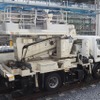 東村山駅付近連続立体交差事業施設見学会に展示された軌陸車（6月1日）
