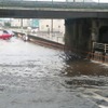 冠水したアンダーパス