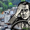 高速道路の電光掲示板に渋滞情報が出ていたら？（イメージ）
