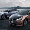 レクサス「RZ300e（手前）」、「RZ450e（奥）」（参考）