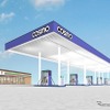 サービスステーションとセブン‐イレブン併設の複合型店舗