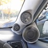 中高域スピーカーはAピラー周辺に集中配置した。ツイーターはAピラーにビルトイン、9cmミッドレンジはドアミラー裏に設置。