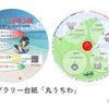 スタンプラリー台紙の「丸うちわ」
