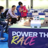 ペダル発電を使ったレース体験