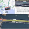 荒川湾岸橋の位置。図中の「現在地」は現地PRセンター