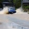 冠水路への進入は危険!!（8月14日、千葉県大網白里市）