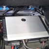 サブウーファー用のパワーアンプとして用意したのがJLオーディオのHD750/1。同じくJLオーディオのサブウーファーを駆動する。