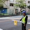 横断旗を活用した見守り活動