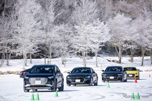 北海道の氷上をアウディで走れる「Audi Snow Park」