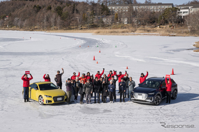 北海道の氷上をアウディで走れる「Audi Snow Park」