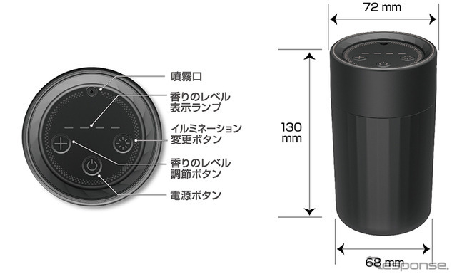 噴霧式フレグランスディフューザー　イルミ　ブラック