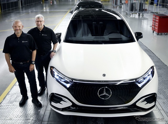 メルセデスベンツの米国アラバマ州タスカルーサ工場で生産される『EQS SUV』（参考画像）