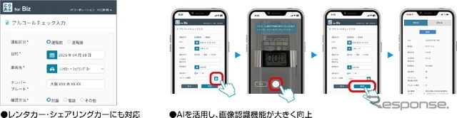 アルコールチェック管理機能がさらに充実