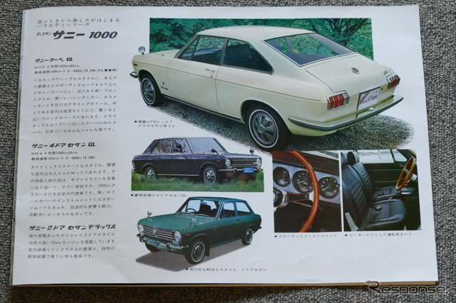 1969年の日産車（サニー1000）