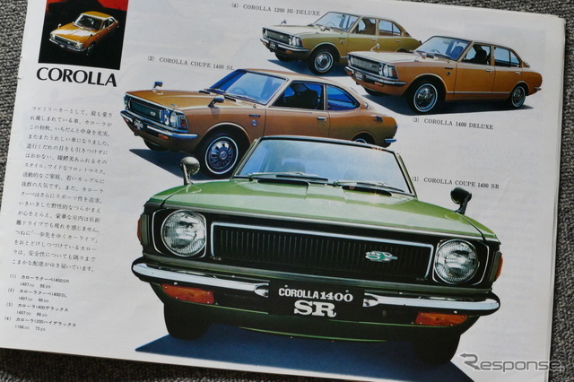 1971年のトヨタ車（カローラ）